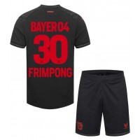 Camiseta Bayer Leverkusen Jeremie Frimpong #30 Primera Equipación Replica 2023-24 para niños mangas cortas (+ Pantalones cortos)